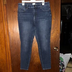 Time and Tru Women's Skinny Jeans - Dark Blue